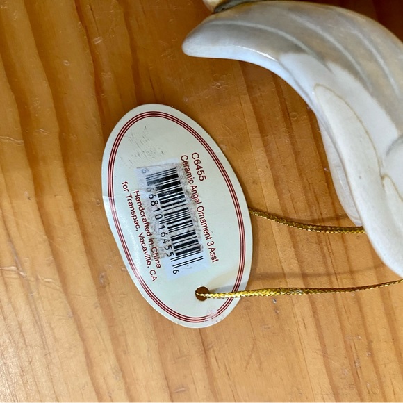 Vintage Y2K Angel Christmas Tree Ornament Hand painted Ceramic NWT - Picture 5 of 8